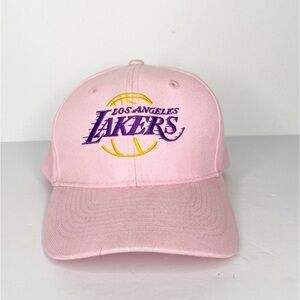 Vintage Los Angeles Lakers Pink Hat NBA Basketball Adjustable Cap